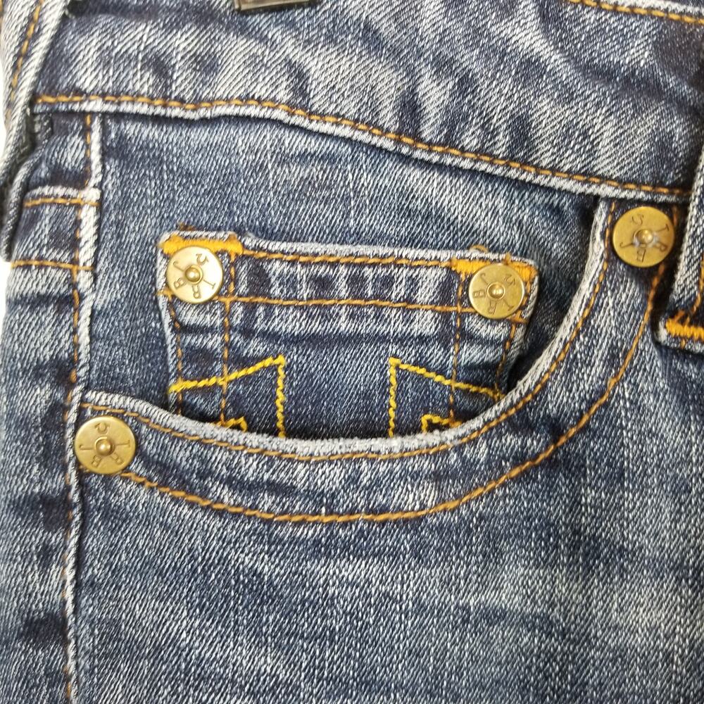 True Religion Women's Billie Mid Rise Straight Leg Jeans Medium Wash Size 30 - Picture 7 of 10